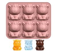 Moules à glaçons Capybara en silicone pour whisky, 6 cavités, facile à démouler, antiadhésif, accessoire de cuisine rafraîchissant, choix de boisson amusante, convient pour le whisky, le café, la