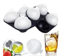 Moules à glaçons en silicone, forme sphérique, avec couvercle, 6 cm, sans BPA, lot de 2