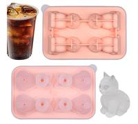 Moules à glaçons en silicone - Plateau en silicone 3D en forme de chat | Outils mignons pour whisky, cocktails, vin, jus de fruits, bourbon, cuisine, fêtes, boisson, camping, etc