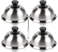 Moules à hamburger en acier inoxydable, lot de 4, 16 x 9 cm, pour cheeseburgers