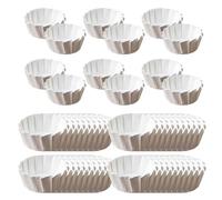 Moules à muffins | 50 Pièces Papier Airfryer résistant à l'huile | 10/15/20 cm Antiadhésif Réutilisable Cupcake Moules Accessoires de Cuisson pour Poêle à Muffins Ménage Cuisine Cuisson
