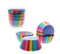 Moules à muffins arc-en-ciel en papier sulfurisé | Multicolore 3,2x5x6,8cm 1000 pcs : for la cuisson de muffins et cupcakes