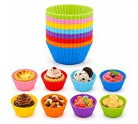 Moules à muffins en silicone, 40 pièces, 8 couleurs, Airfryer et four