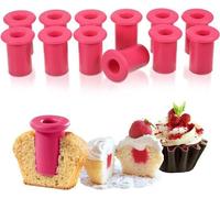 Moules à muffins et à cupcakes en silicone, lot de 12, pour découper et garnir des gâteaux.