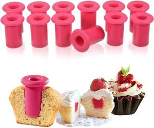 Moules à muffins et à cupcakes en silicone, lot de 12, pour découper et garnir des gâteaux.