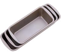 Moules à pain et moules rectangulaires en acier au carbone, lot de 3, avec revêtement antiadhésif, pour une utilisation professionnelle et domestique