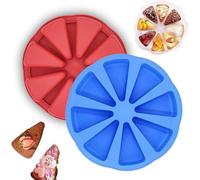 Moules à pâtisserie en silicone à 8 cavités - Moule à tarte triangulaire - Moule à pizza et moule à muffins de couleur brune, pour quiches, scones et gâteaux.