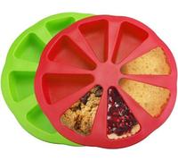 Moules à pâtisserie en silicone, lot de 8, triangulaires, rouge/vert, cuisson