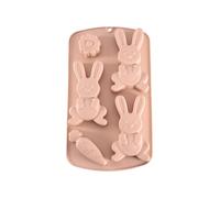 Moules à pâtisserie - Figurine de lapin 3D avec revêtement antiadhésif - Moule en silicone pour ours en caoutchouc, gelées de fruits, bonbons, gâteaux, savon et décoration au chocolat