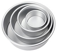 Moules à pâtisserie professionnels, set de 4 pièces - Aluminium anodisé, diamètre 10/15/20/26 cm