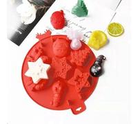Moules à pâtisserie ronds en silicone, motif de Noël, lot de 2