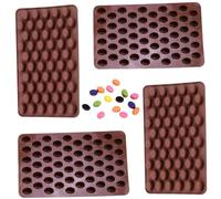 Moules à pilules, moules à pilules 4 pièces 7x4 55 cavités en silicone mini grains de café chocolat plateau de cuisson bricolage pour truffe, bonbons et chocolat