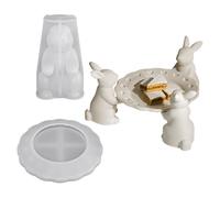 Moules À Plateau Lapin De Pâques En Silicone Assiettes à Fruits Mignonnes