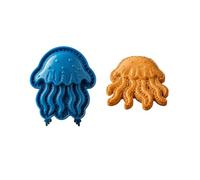 Moules à réutilisables antiadhésifs pour la cuisson d'animaux marins | Moule à tarte en forme de moule pour biscuits, fruits, citrouille, desserts, bricolage, Noël, Halloween, méduse d'automne