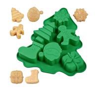 Moules à savon de Noël Empreinte En Silicone Flocons D'Épices Cloches | Empreintes fondant Noël Pour Fêtes Anniversaire Maison Cuisine Boulangerie Bureaux Chambre Bureau Dortoir
