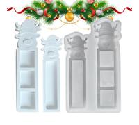 Moules à Savon de Noël Outil de coulée réutilisable antiadhésif pour | Moule à Résine Époxy Pour Gélifiés Gâteau Fudge Bonbons Gelée Pâtisserie Fêtes De Saison Festival
