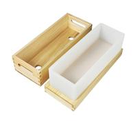Moules À Savon En Silicone 1300 Ml Antiadhésif Démoulage Facile Kit Loisirs | Moules Rectangulaires En Silicone Avec Couvercle En Bois Pour Saint-Valentin, Fête Des Mères, Noël,