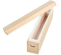 Moules à savon en silicone - 2200 ml - Moule à savon en silicone long et profond avec boîte en bois et couvercle - Outils de fabrication de savon faits à la main