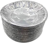 Moules à tarte en aluminium de 23 cm - 50 pièces par boîte - Moules à tarte jetables pour tartes et quiches