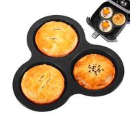 Moules À Œufs En Silicone Pour Air Fryer - Moule À Cupcakes 3 Cavités Pour Cuisson | Forme De Cuisson En Silicone Ronde Friteuse À Air | Pour Petits Gâteaux Puddings Hamburgers Sandwiches Du