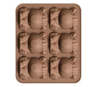 Moules à whisky glacé - 14,5 x 12,5 x 2 cm en silicone antiadhésif Capybara à dégagement facile | Plateau à glaçons à 6 cavités, pour le whisky, le café, la bière, les boissons froides, les réunions