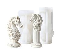 Moules Animaux Pour Résine 2 Pièces Relief 3D Tête De Cheval Colonne