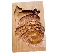 Moules de biscuits en bois 3d Santa Claus Cookie Bookie Cookie pour la pâtisserie de Noël outils cuisine festive Moule presse biscuits pour les vacances décoration