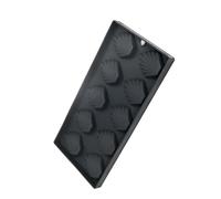 Moules de cuisson réutilisables en silicone à 10 cavités, Black | Moule à dessert antiadhésif pour Madeleine, pour la cuisine à la maison, moules de cuisson réutilisables