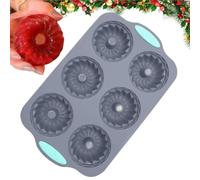 Moules de Noël en silicone à 6 cavités anti-adhésifs flexibles | Moule à glace de Noël pour cocktail, whisky, boissons, savon, gâteau, bonbons, dessert, friandises, maison, fête, réunion