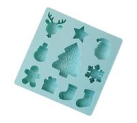 Moules de Noël en silicone anti-adhésif réutilisable | Moule à gâteau pour la fabrication de savons, bougies, chocolats, biscuits, bonbons, fêtes, chocolats