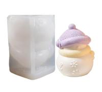 Moules de Noël en silicone pour bougies 3D réutilisables | Moule à chocolat 3D en forme de vacances d'hiver pour cire, fondant, plâtre, plâtre, savon, étagère de table
