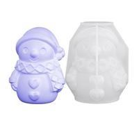 Moules de Noël en silicone pour bougies | Moule en argile en plâtre - Moule 3D en forme de bonhomme de neige pour la fabrication de bougies | Pour les vacances d'hiver, les loisirs créatifs, les