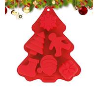 Moules de Noël en silicone souple, anti-adhésif, plateau facile à démouler | Moules à bonbons de Noël pour gâteau, savon, bonbons, glace, biscuits, artisanat, fondant, chocolat, gelée