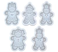 Moules de Noël en silicone souple réutilisable en forme de bonhomme de | Moule de décoration de Noël pour fête d'hiver, maison, arbre, porte, mur, fenêtre