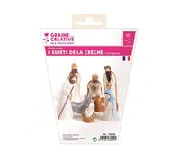 Moules en latex pour crèche de Noël - Lot de 8 santons à peindre