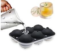 Moules en plastique Unyqoos® pour faire des boules de glace – 6 grandes boules, empilables avec couvercle et entonnoir de remplissage
