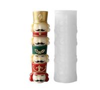 Moules en résine de Noël | Moule casse-noisette 3D soldat en | Moule en silicone pour bougie casse-noisette pour savon, cire, plâtre, argile, béton coulé, chocolat