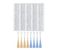 Moules en résine de signet avec Kit de pompon, patte de chat en forme de cœur, moules en Silicone pour marque-page pour la fabrication faite à la main, Kit de résine en Silicone pour décoration