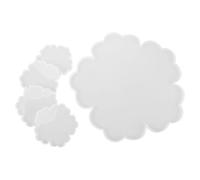 Moules en Résine Époxy Silicone Fleur Blanc pour Sous-verres Décoratifs | Usage Polyvalent, Démoulage Facile, Supporte Hautes et Basses Températures, Réutilisable, Décoration Maison