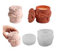 Moules en résine gaufrée rose avec couvercle multi-usages pour tasse, boîte à bijoux, décoration de vacances, savon moulé