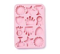 Moules en Résine Silicone 12 Cavités, Moules à Cire Fondante Formes, Moules à Chocolat Réutilisables pour Gâteau Biscuits Bonbons Gelée Savon, couronne et trophée
