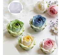 Moules en silicone 3D pour bougies en forme de roses et pour l'aromathérapie, idéaux pour la décoration de poteries. Moule à pâtisserie en forme de fleurs, parfait pour les fêtes, les anniversaires, l