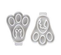 Moules en Silicone amusants en forme de pattes de lapin, 2 | Moule de moulage en résine époxy pour décorations de table, fournitures de projets cadeaux et artisanaux