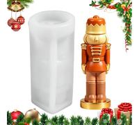 Moules en silicone de casse-noisette moulage artisanal en forme du soldat | Moule de Noël pour cuisine, maison, fête, mariage, savon, bijoux, , ornement de