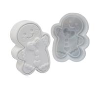 Moules en silicone de Noël - Forme de bonhomme en d'épice Résine de silicone | Outils d'artisanat Décorations de Noël Fournitures d'artisanat pour le savon en plâtre Décoration de bureau
