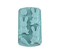 Moules en silicone de Pâques, design à libération facile, 17 x 29,5 cm, moules à bonbons en chocolat, lapin de Pâques, faciles à nettoyer et réutilisables, pour bonbons et gelées