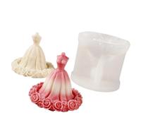Moules en silicone de qualité alimentaire pour la fabrication de savon, chocolat, décoration d'intérieur, robe de princesse pour moulage de résine, savon, bonbons, chocolat, décorations de mariage
