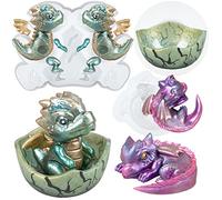 Moules en silicone en forme de bébé dragon endormi et éclosion dans un œuf pour décoration de la maison
