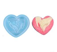 Moules en silicone en forme de cœur pour la fabrication de savon au chocolat, bonbons, plaque de cuisson avec compte-gouttes pour la Saint-Valentin, les loisirs créatifs, la décoration de desserts