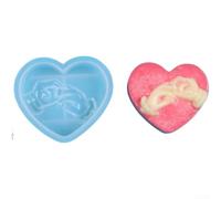 Moules en silicone en forme de cœur pour la fabrication de savon au chocolat, bonbons, plaque de cuisson avec compte-gouttes pour la Saint-Valentin, les loisirs créatifs, la décoration de desserts